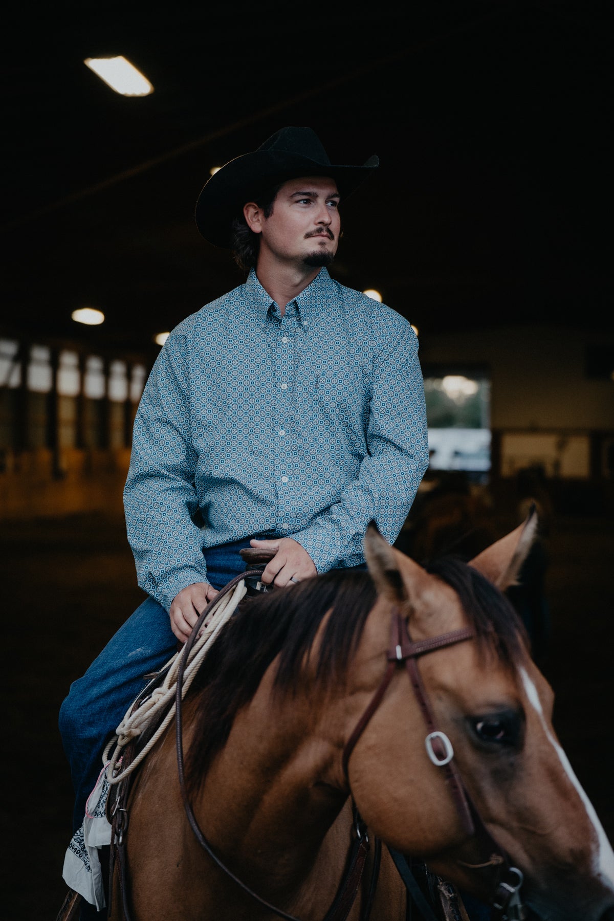 'Hendrix' Men's Blue Modern Fit CINCH Button Down (S-XXL)