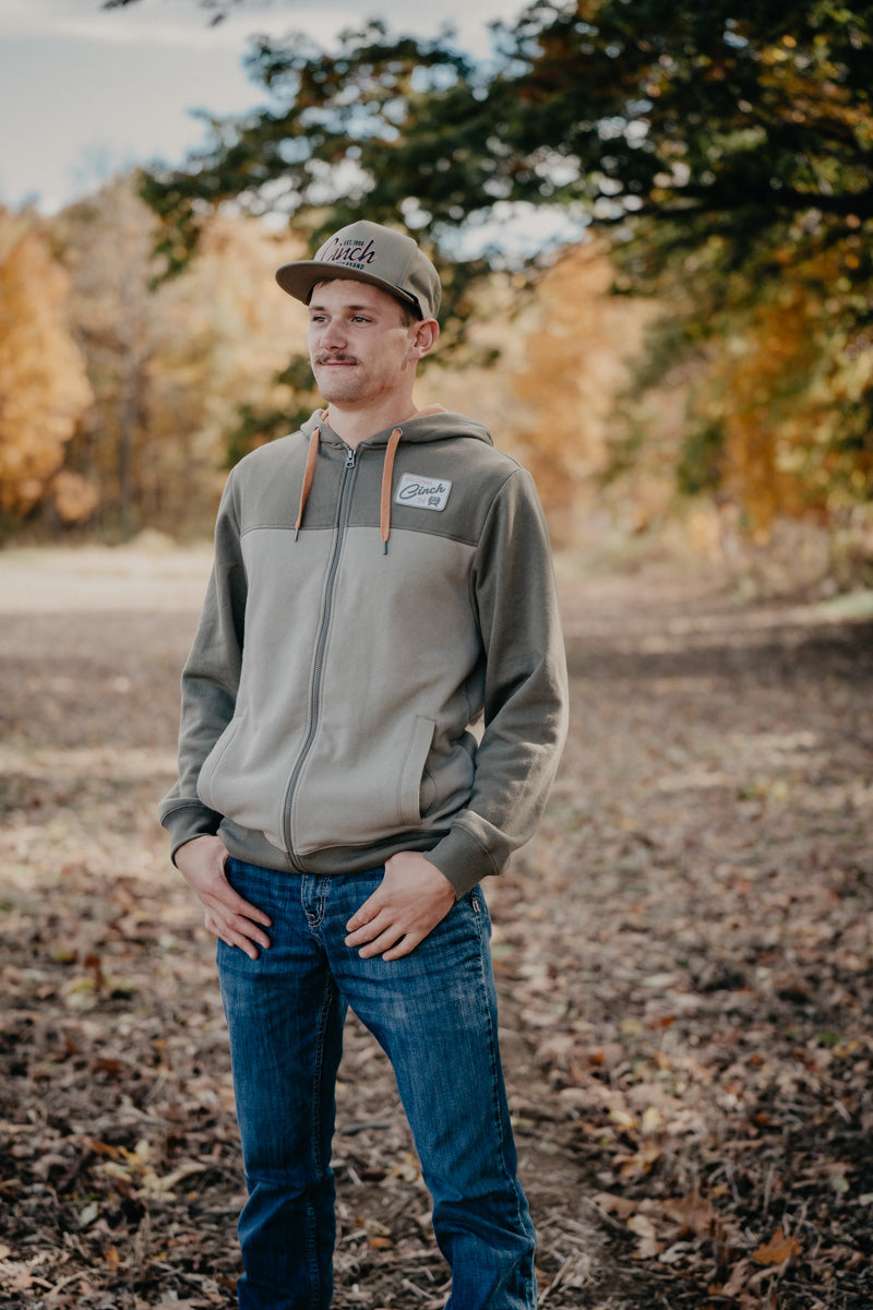 'Cash' CINCH Full Zip Olive Hoodie (S-XXL)