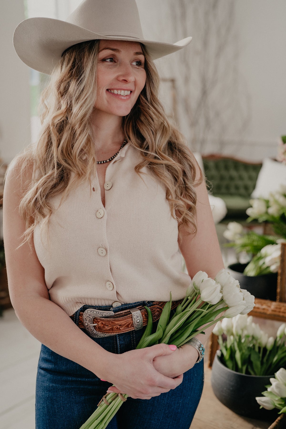 'Taryn' Button Down Knit Cardigan Vest {S-L; 2 Colours)