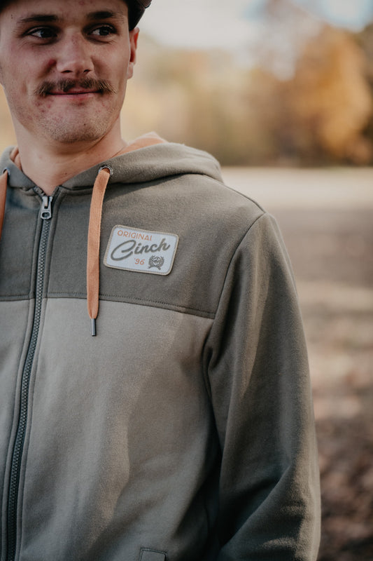 'Cash' CINCH Full Zip Olive Hoodie (S-XXL)