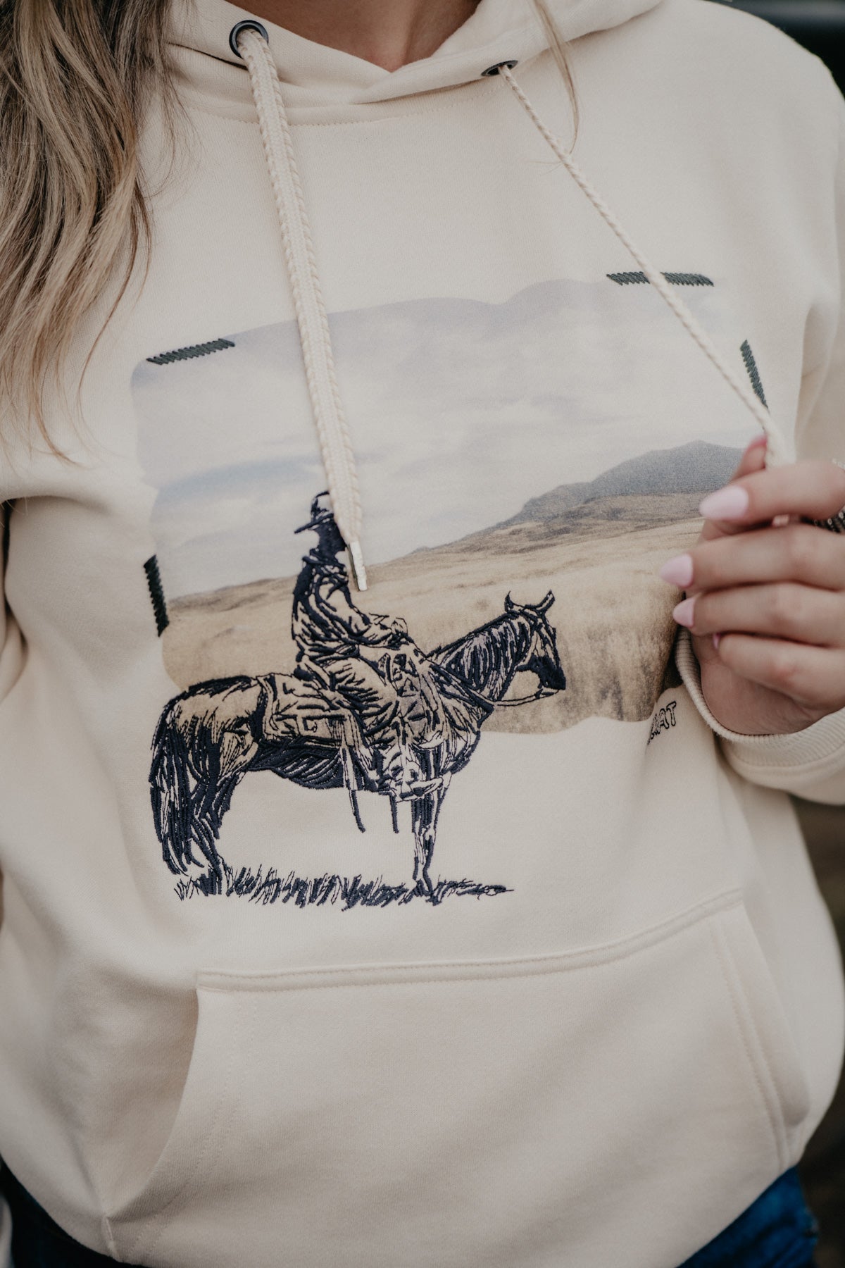 'Wish You Were Here' Women's Ivory Hoodie by Ariat