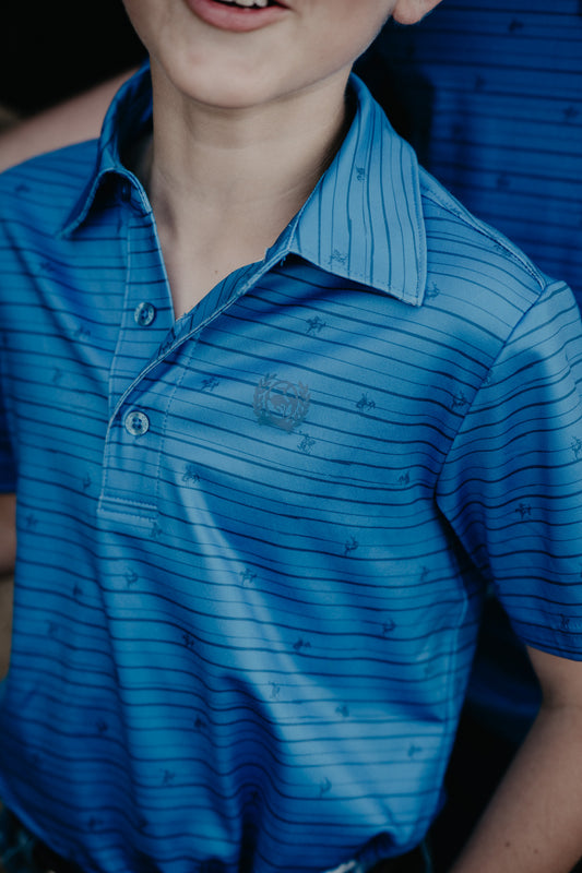 'Broken Spur Jr' Boy's CINCH Short Sleeve Polo (XS-XL)