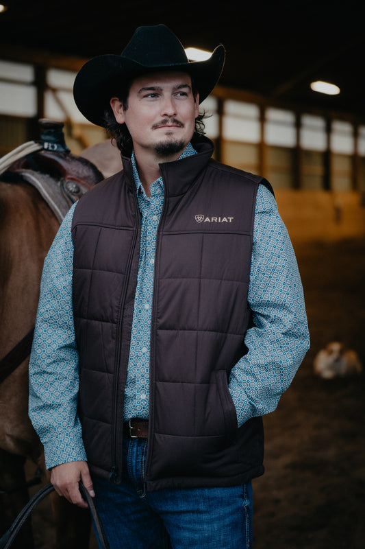 'Leroy' Men's Chocolate Brown Crius Insulated Vest (S,M, XXL ONLY)