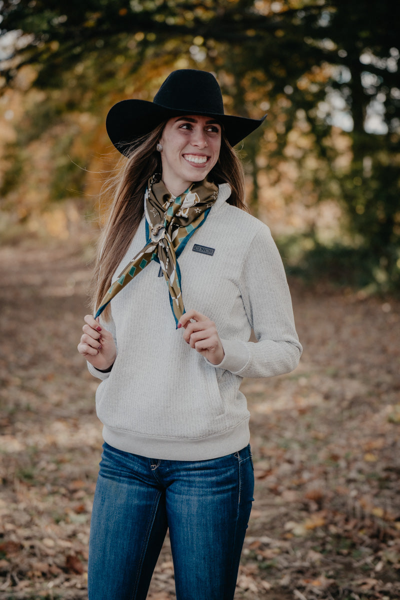 'Georgia' Grey Women's CINCH 1/4 Zip Knit Sweater (XS-XXL)