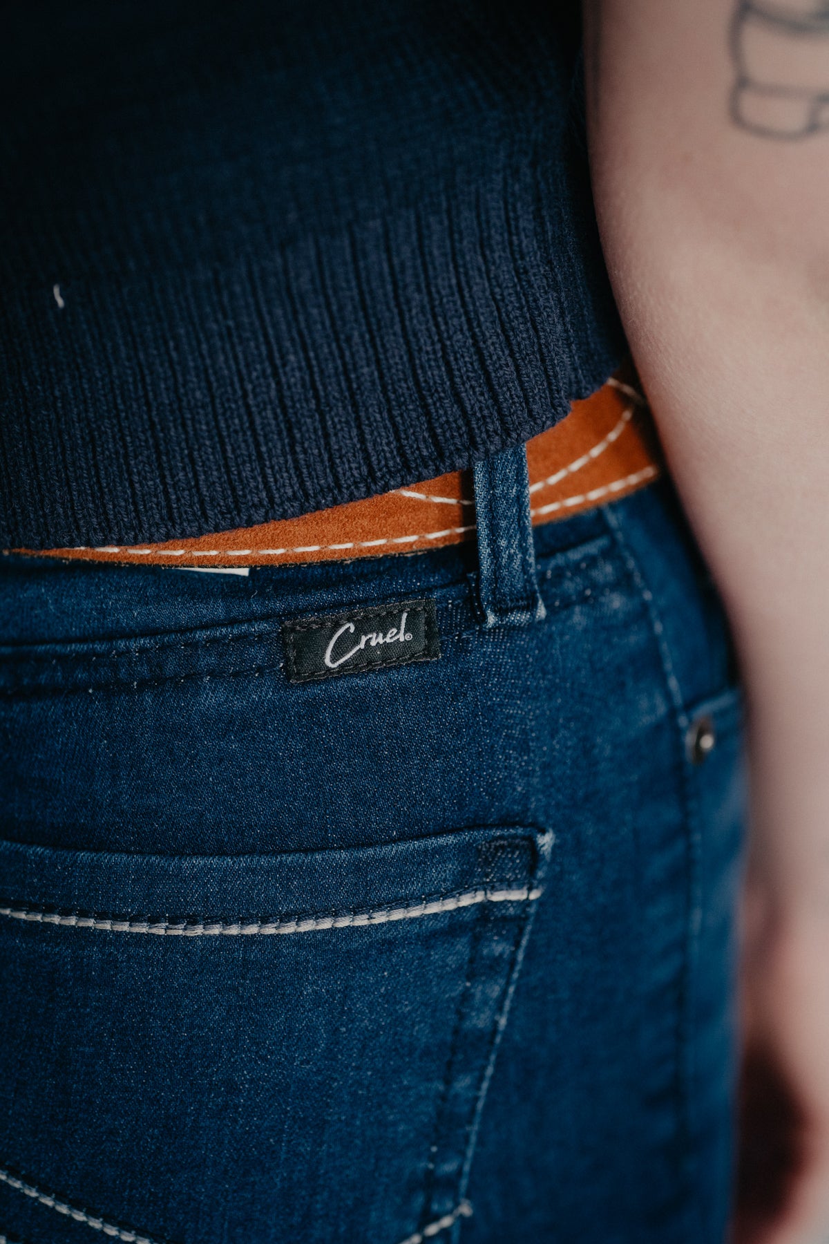 'Mila' Dark Wash Slim Trouser Jean by Cruel Denim (Sizes 24-35)