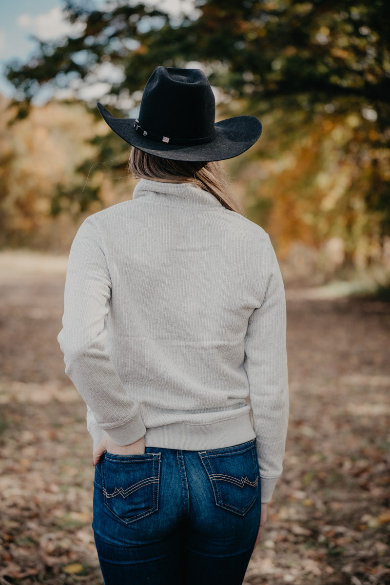 'Georgia' Grey Women's CINCH 1/4 Zip Knit Sweater (XS-XXL)