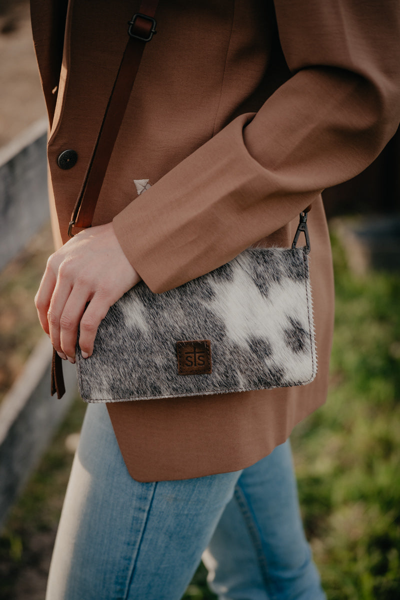 'Evie' Cowhide Crossbody Organizer Wallet by STS Ranchwear