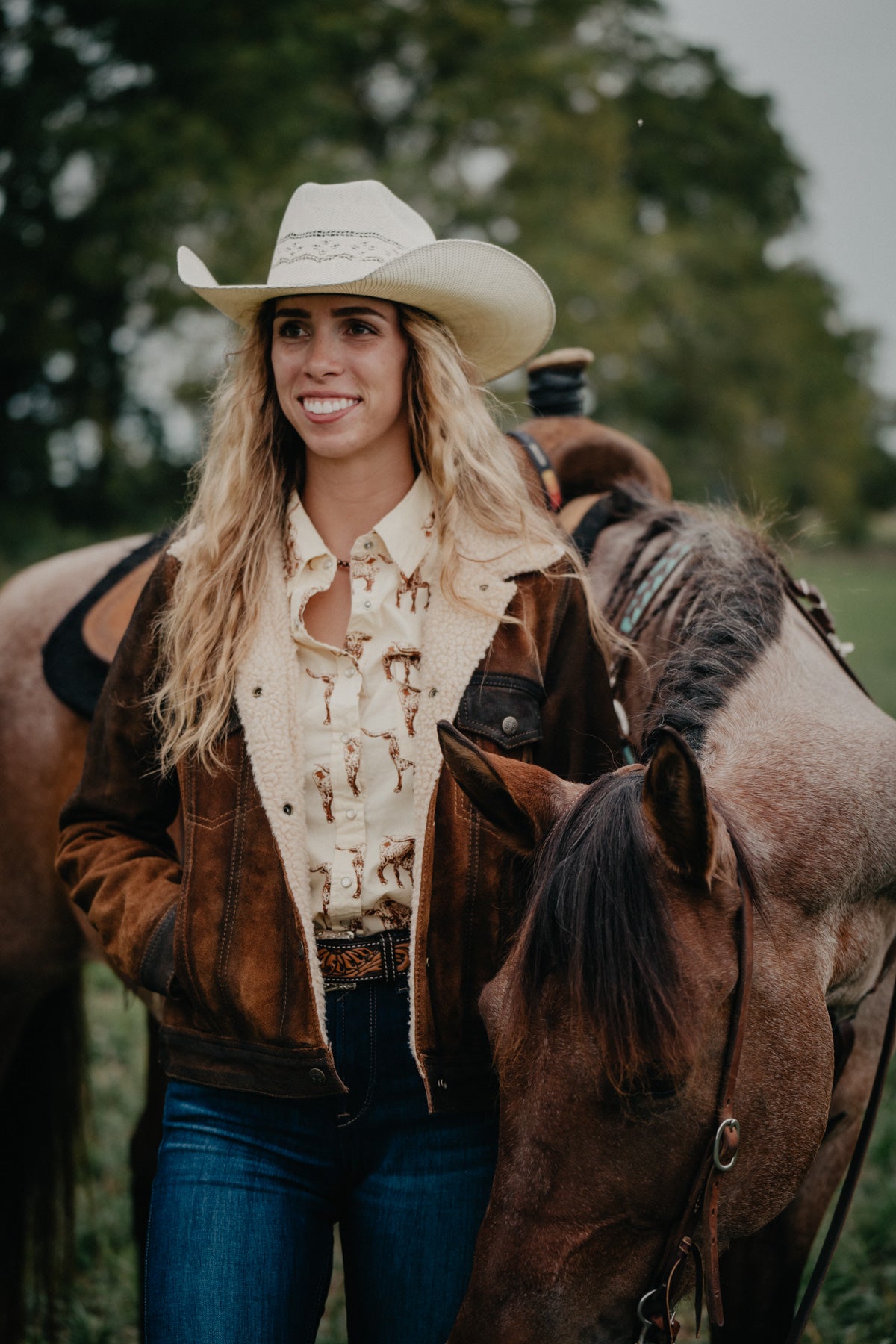 Women's 'Cash Money' Sherpa Lined Jacket by STS Ranchwear (L Only)