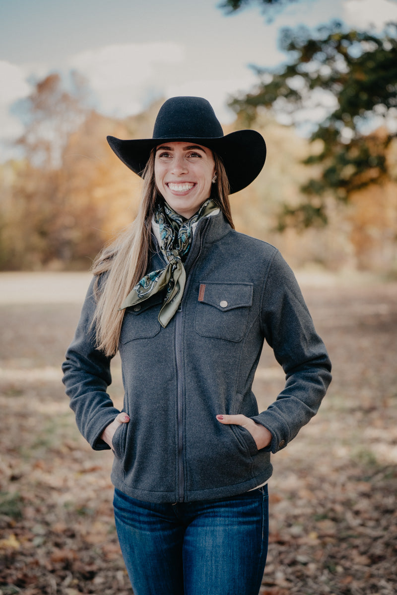 'Maeve' Women's CINCH Fleece Charcoal Jacket (XS-XXL)
