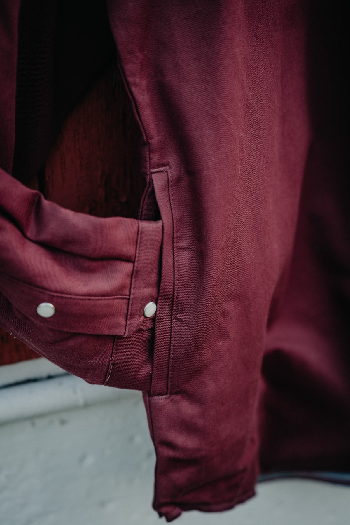 'Rust Creek' Men's Flannel Lined Maroon Button Up by Wrangler