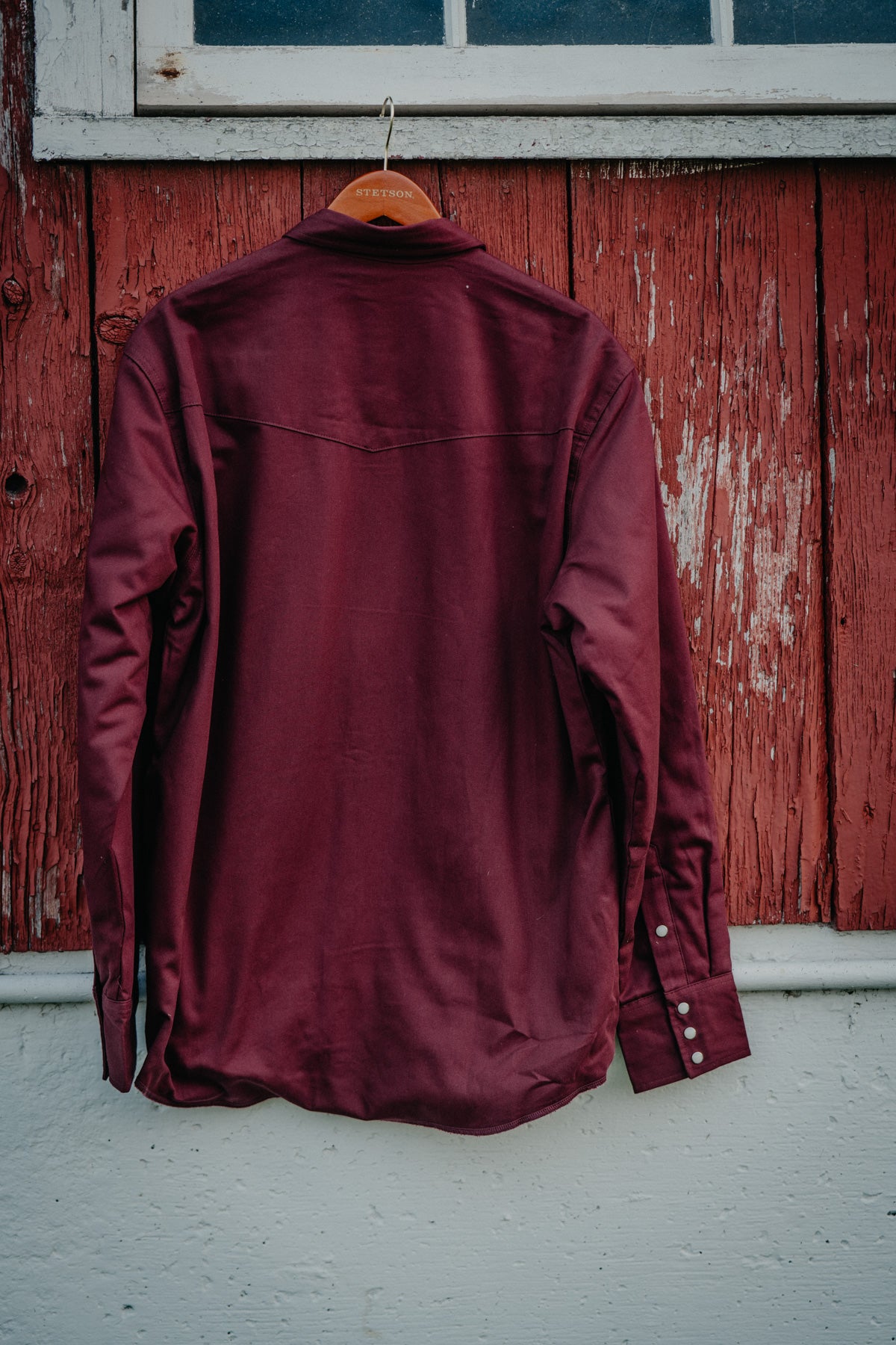 'Rust Creek' Men's Flannel Lined Maroon Button Up by Wrangler