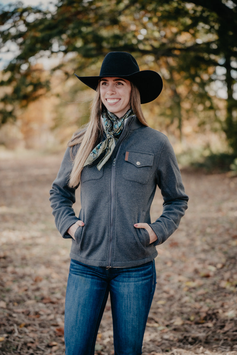 'Maeve' Women's CINCH Fleece Charcoal Jacket (XS-XXL)