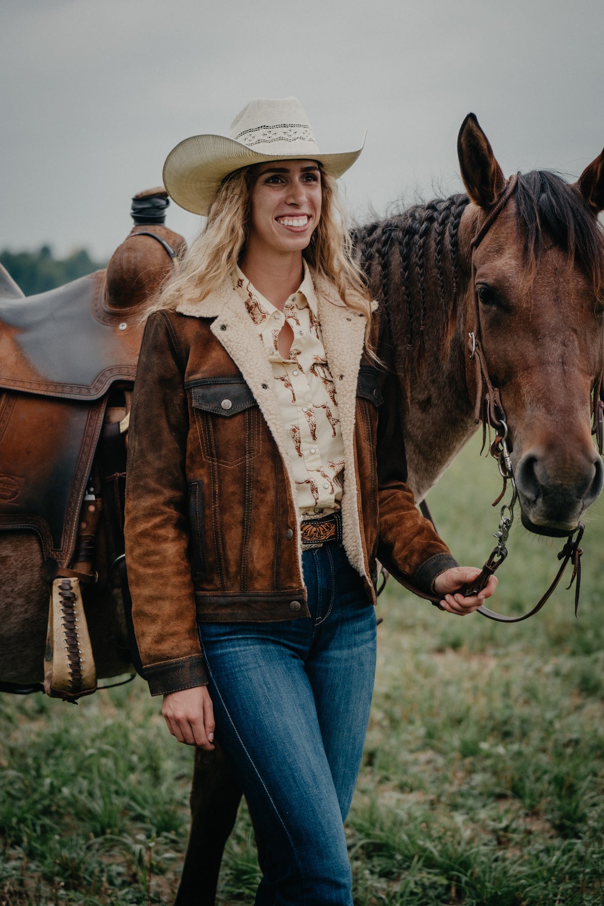 Women's 'Cash Money' Sherpa Lined Jacket by STS Ranchwear (L Only)