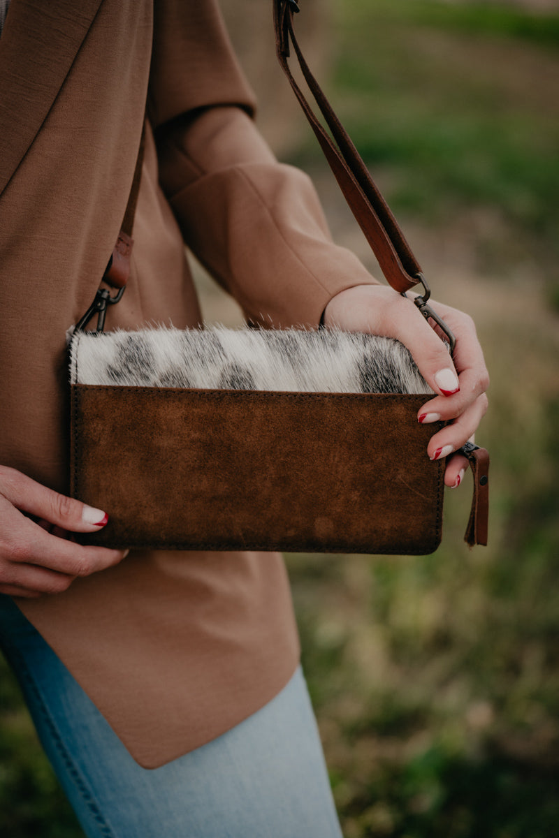 'Evie' Cowhide Crossbody Organizer Wallet by STS Ranchwear