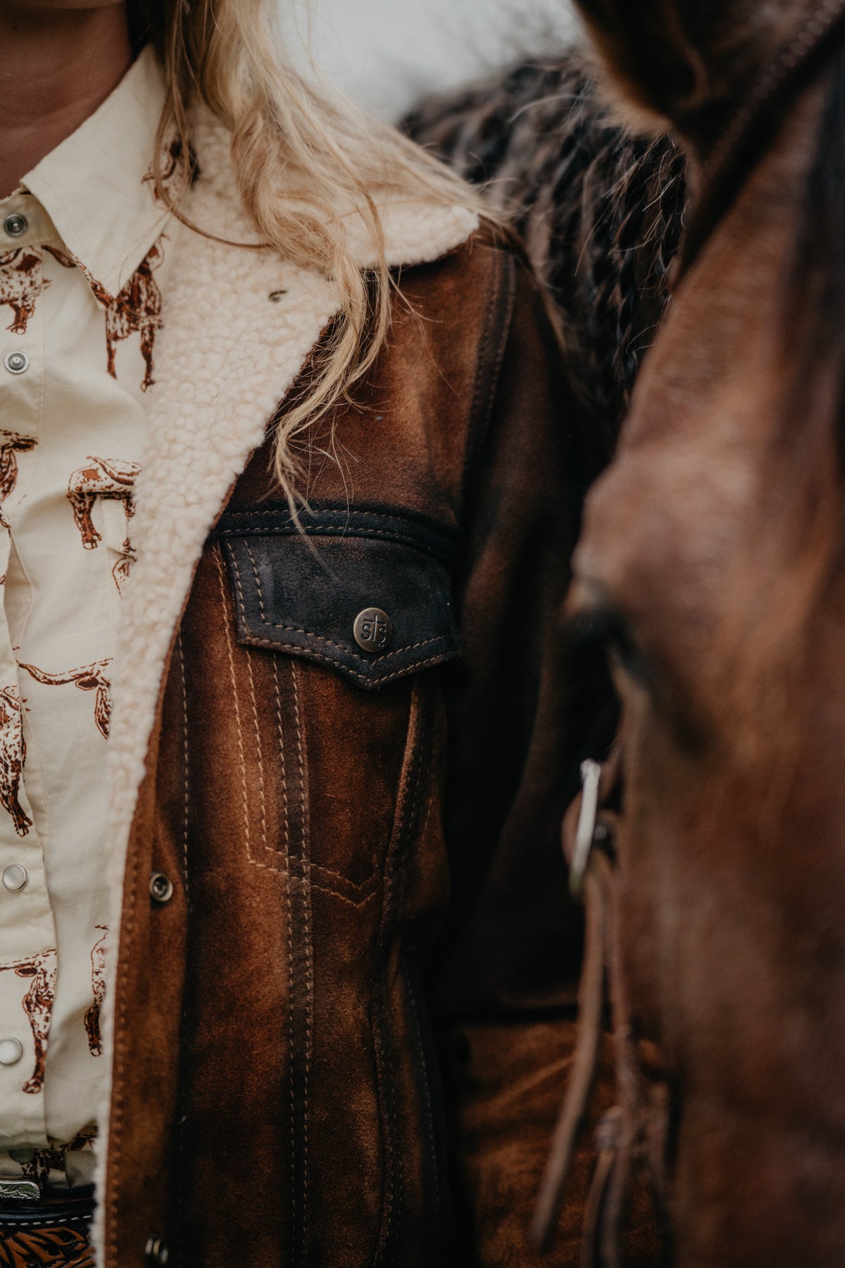 Women's 'Cash Money' Sherpa Lined Jacket by STS Ranchwear (L Only)