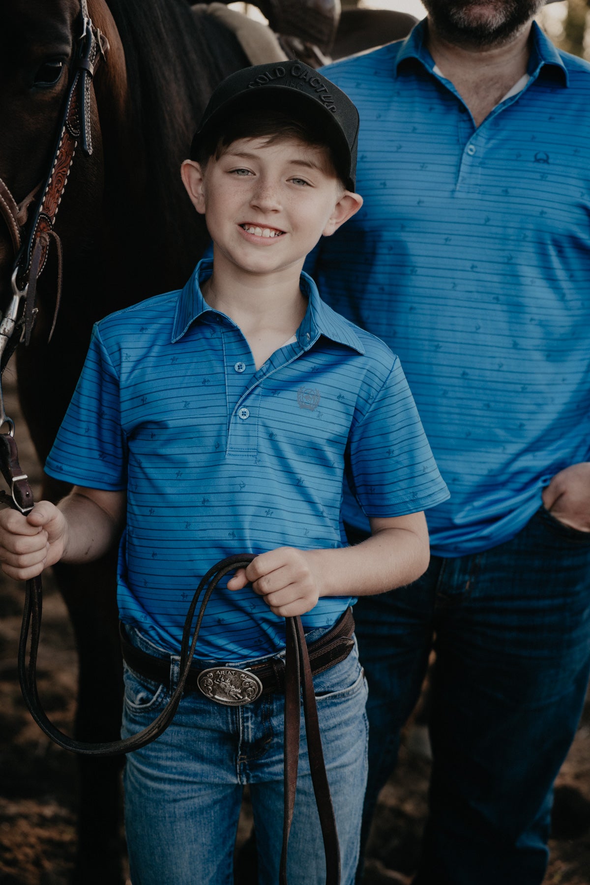 'Broken Spur Jr' Boy's CINCH Short Sleeve Polo (XS-XL)