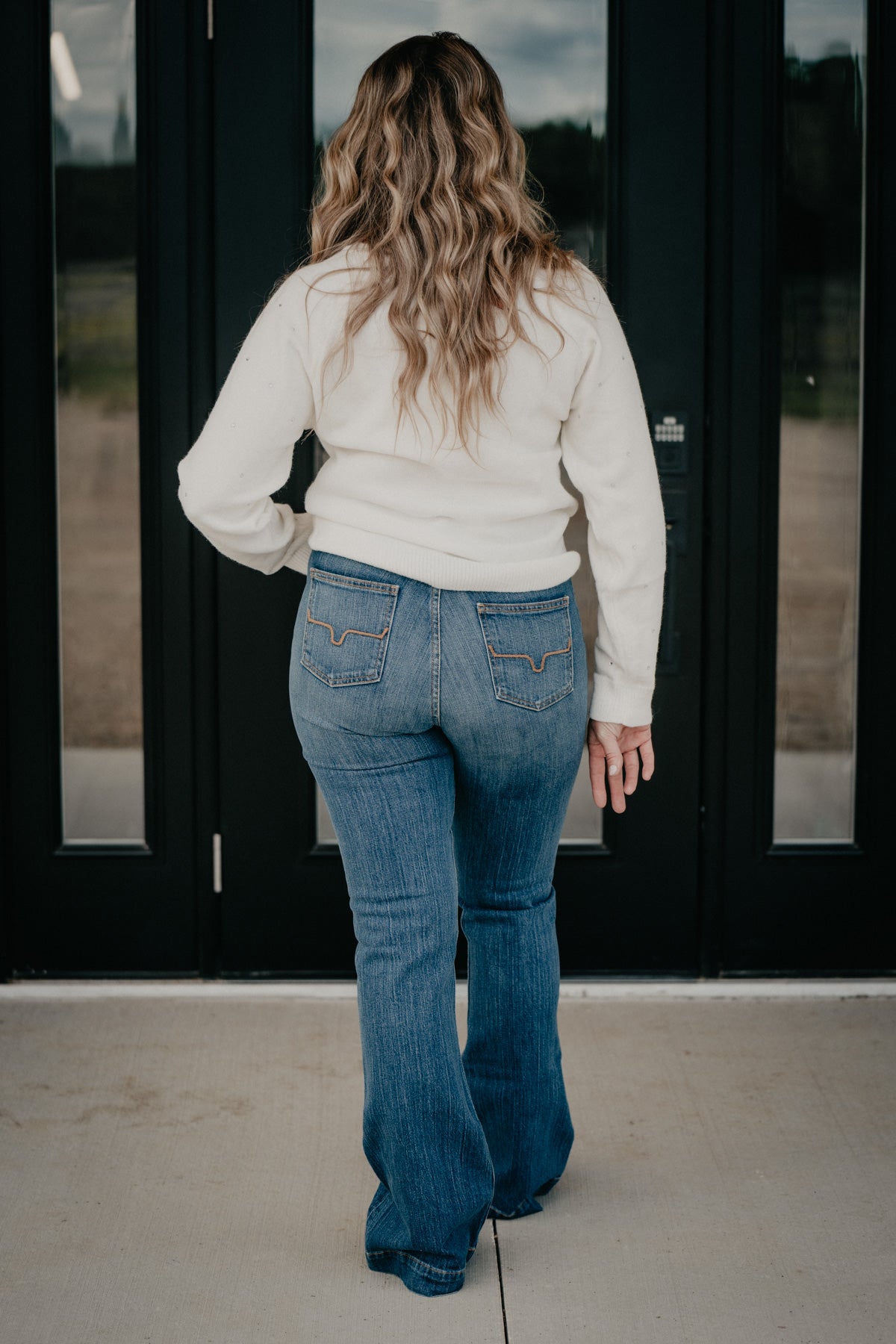 Jennifer High Rise Flare Jean by Kimes Ranch (Mid Wash)