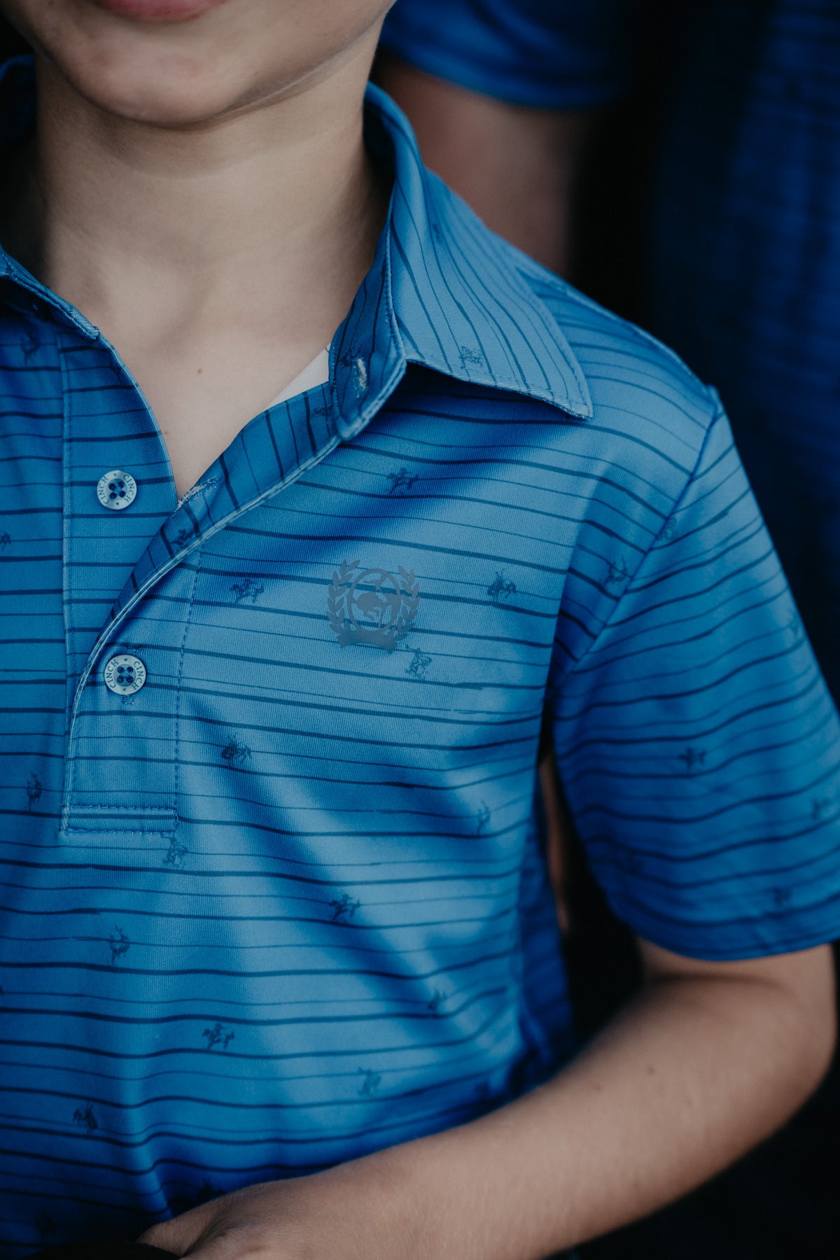 'Broken Spur Jr' Boy's CINCH Short Sleeve Polo (XS-XL)