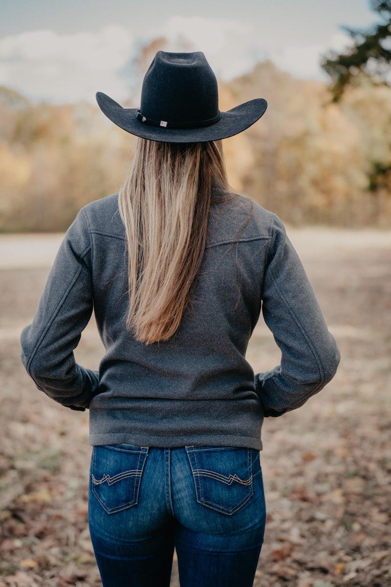 'Maeve' Women's CINCH Fleece Charcoal Jacket (XS-XXL)