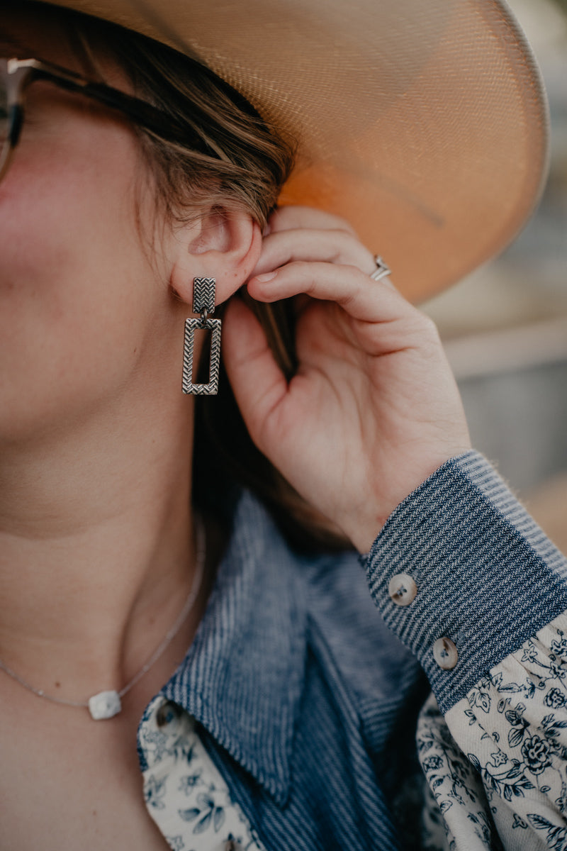 'Blythe' Oxidized Silver Earrings