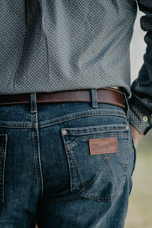 Ranger Men's Simple Dark Brown Leather Belt (30 - 46")