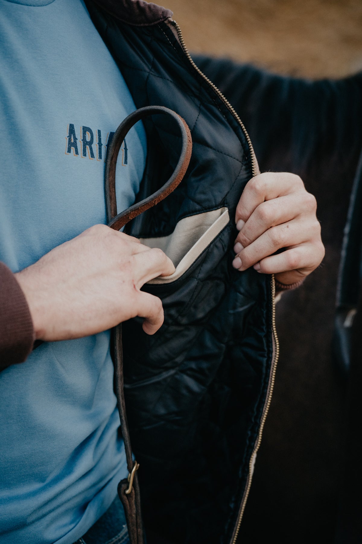 'Devon' Men's Wrangler Checotah Bomber Jacket (S-XXL)