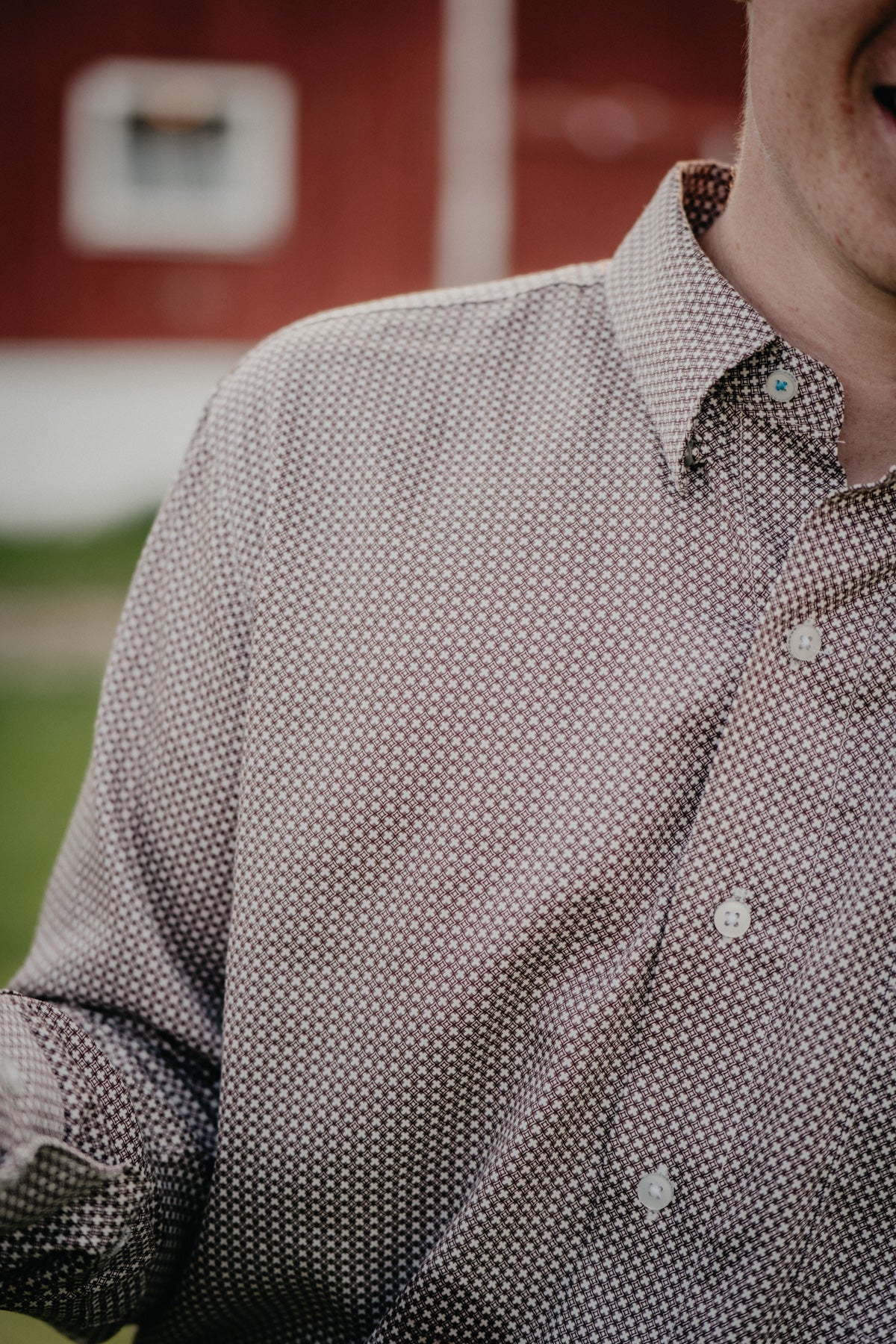 'Dusty Geo' Mens Geometric Light Brown Button Down by Wrangler X COJO