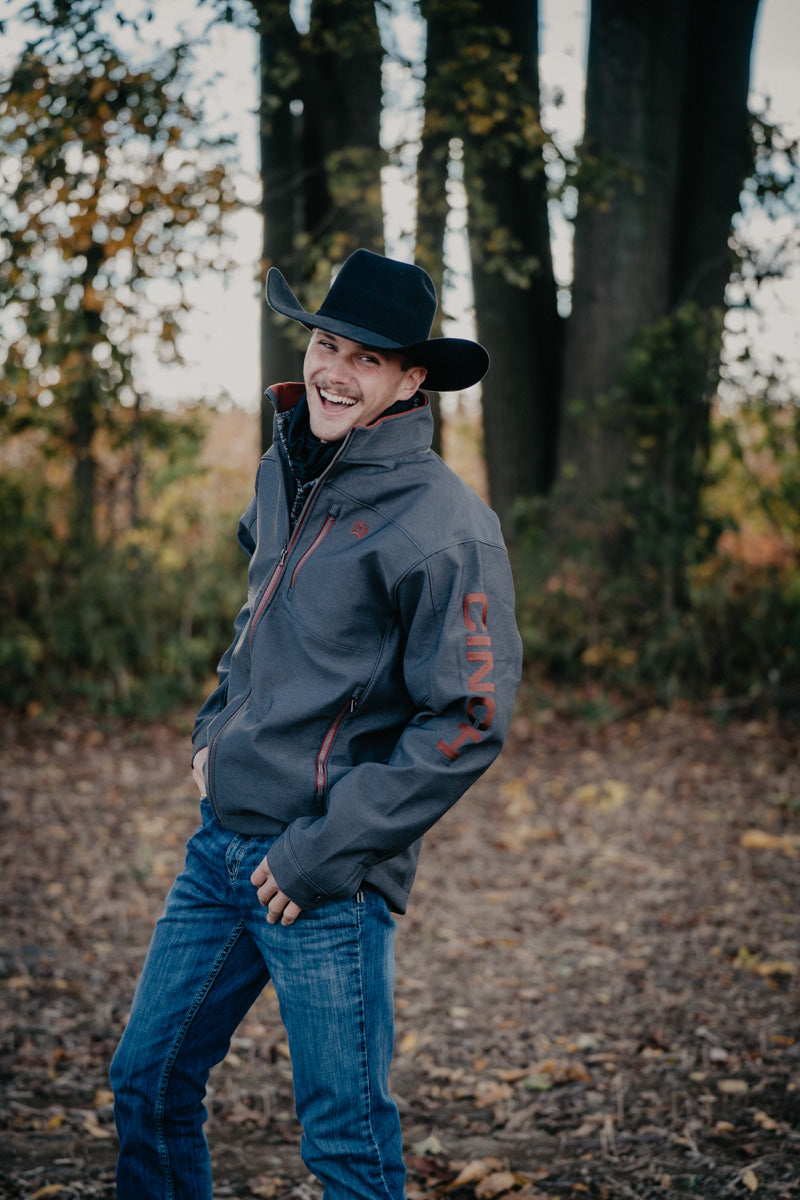 'Preston' Charcoal Men's Bonded Jacket (S-XXL)