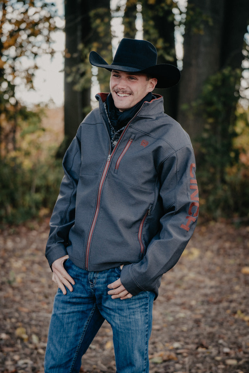 'Preston' Charcoal Men's Bonded Jacket (S-XXL)