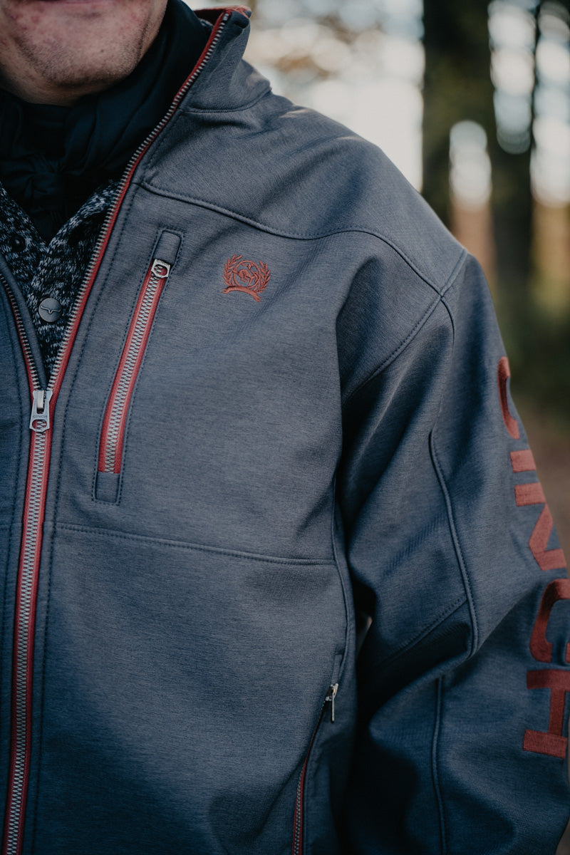 'Preston' Charcoal Men's Bonded Jacket (S-XXL)