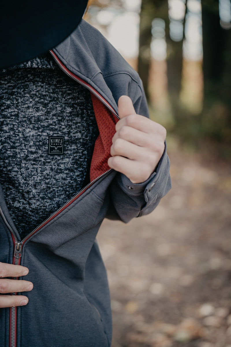 'Preston' Charcoal Men's Bonded Jacket (S-XXL)