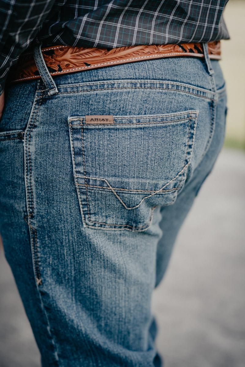 'Tulsa' Men's Ariat M7 Slim Fit Straight Leg Jean (Mid Wash)