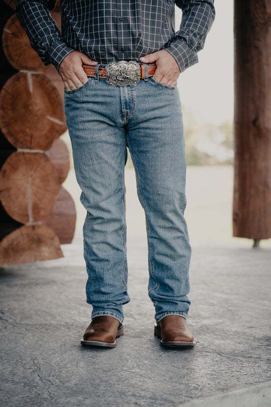 'Tulsa' Men's Ariat M7 Slim Fit Straight Leg Jean (Mid Wash)