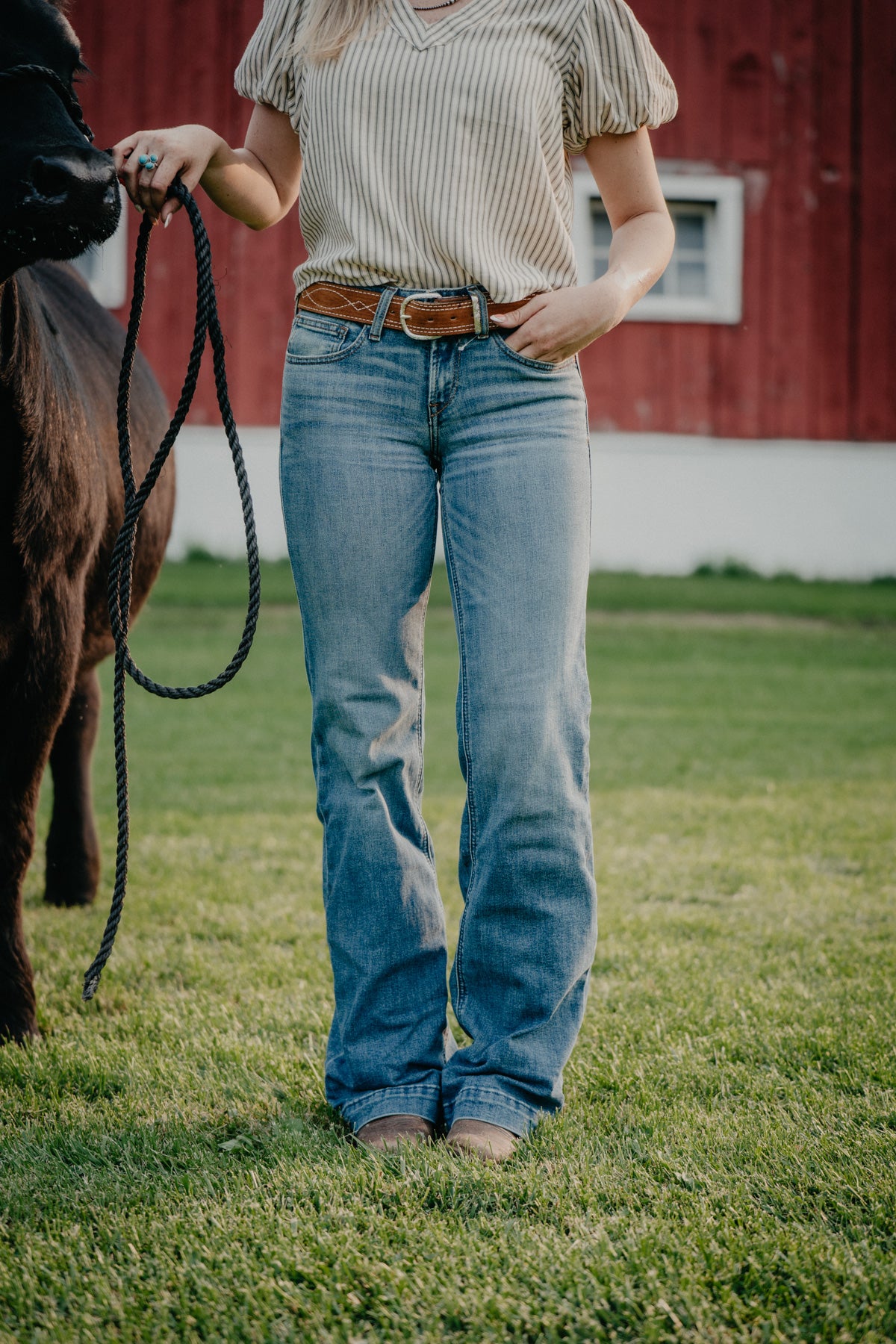 'Fabiana' Mid Wash Mid Rise Trouser by Ariat