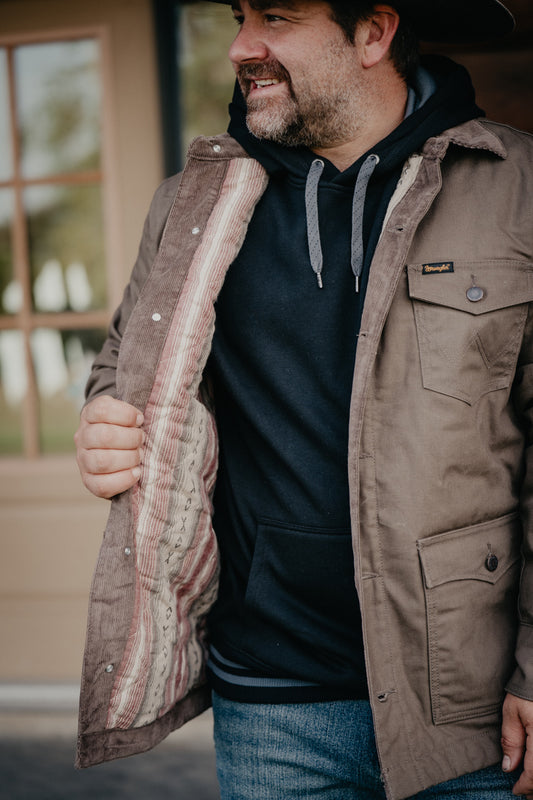 'Johnson' Men's Waxed Lined Barn Coat (S-XXL)