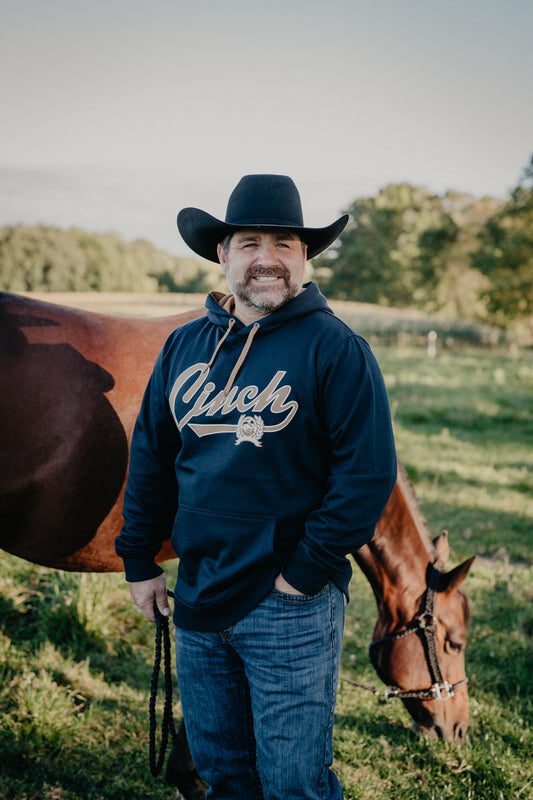 'Bruno' Men's Navy CINCH Logo Hoodie