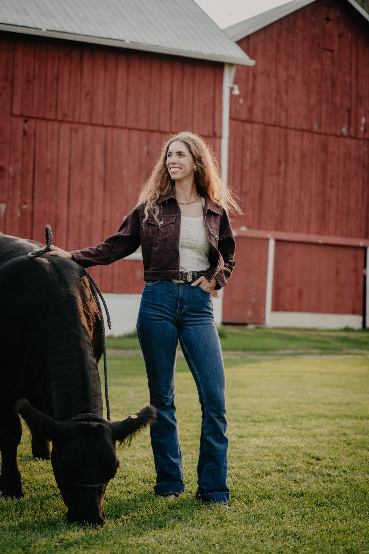 'Amelia' Women's Chocolate Plum Bomber Jacket by Ariat