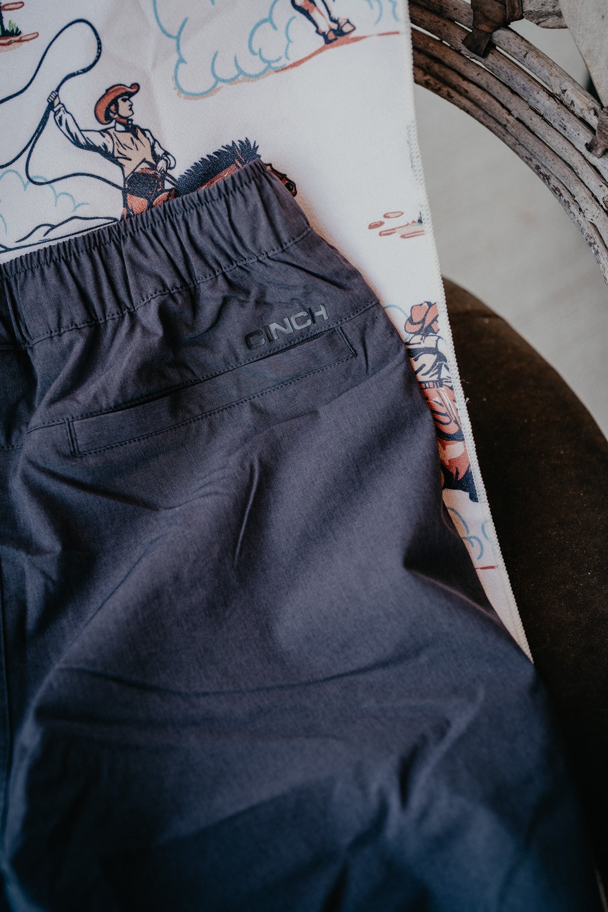 'Black Spur' Men's Charcoal CINCH Casual Athletic Shorts (S-XL)