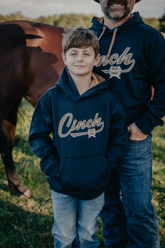 'Bruno JR' CINCH Boy's Navy Hoodie