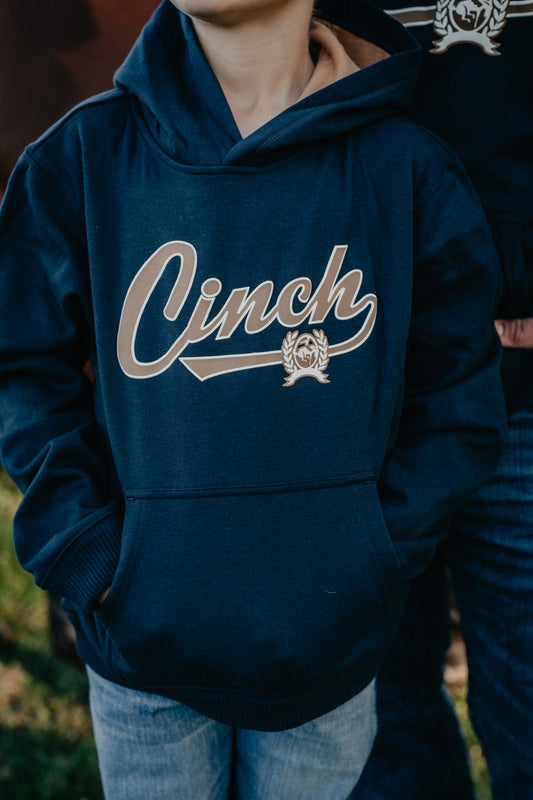 'Bruno JR' CINCH Boy's Navy Hoodie