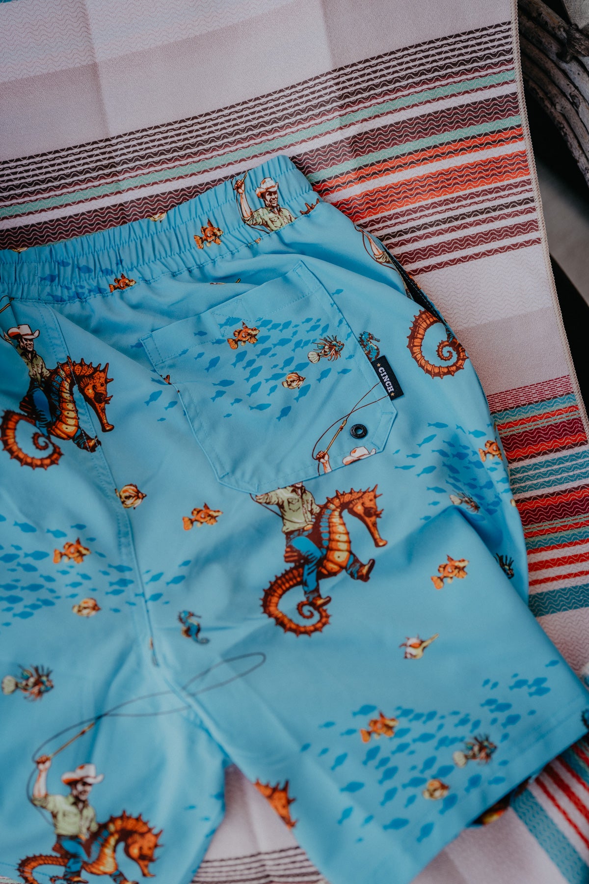 'Seahorse Cowboy' Men's CINCH Swim Shorts (S-XL)