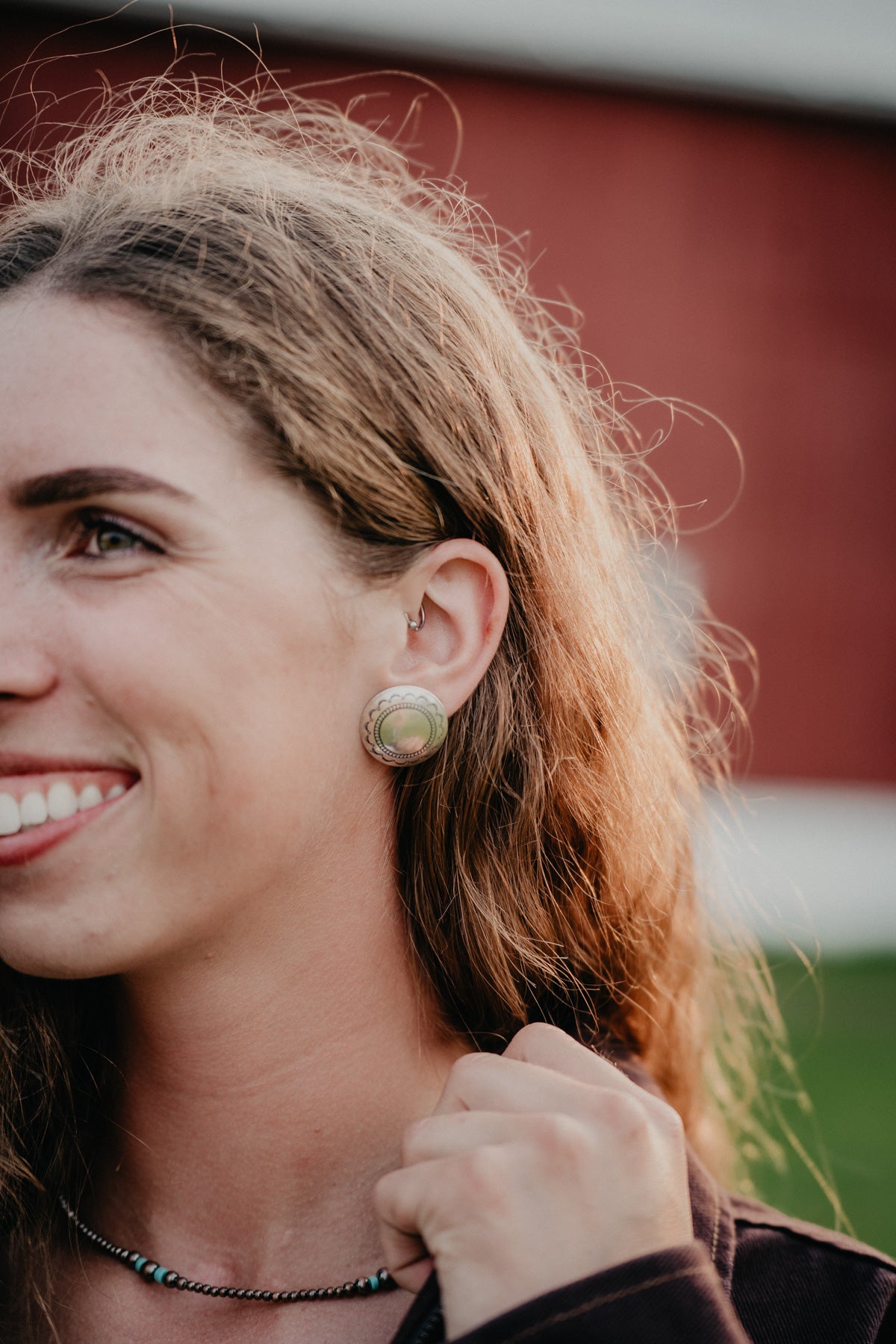 Large Concho Earrings (Light Detailing)