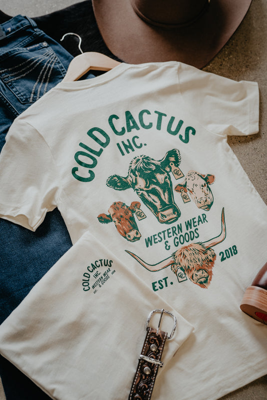 'Cows Around' CC Exclusive Natural Graphic T (XS - XXL)