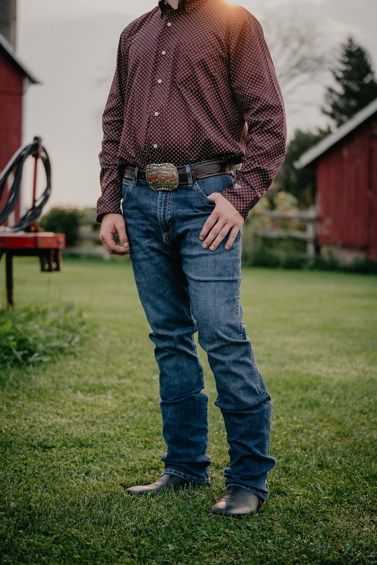 'Bowdyn' Dark Wash Men's Retro Slim Bootcut