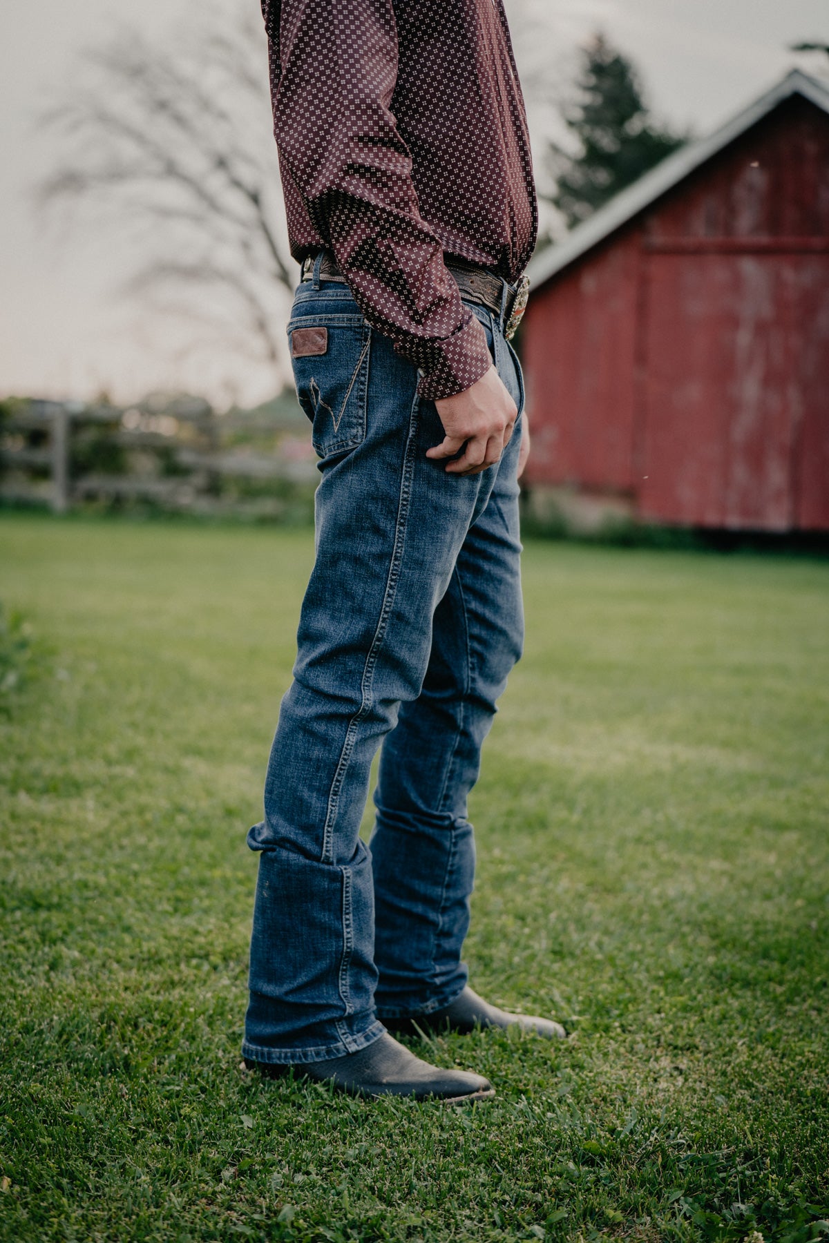 'Bowdyn' Dark Wash Men's Retro Slim Bootcut