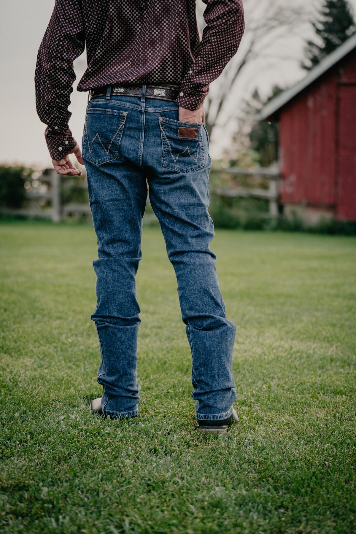 'Bowdyn' Dark Wash Men's Retro Slim Bootcut
