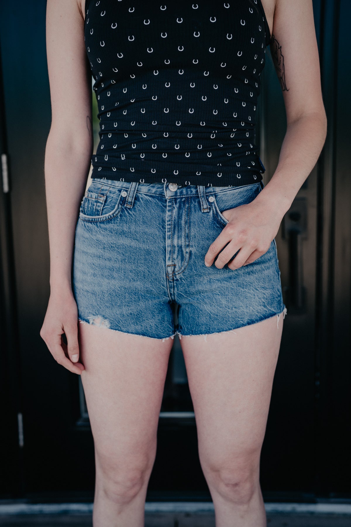 'June' 7FMK Denim Shorts (3" inseam; 23-32)