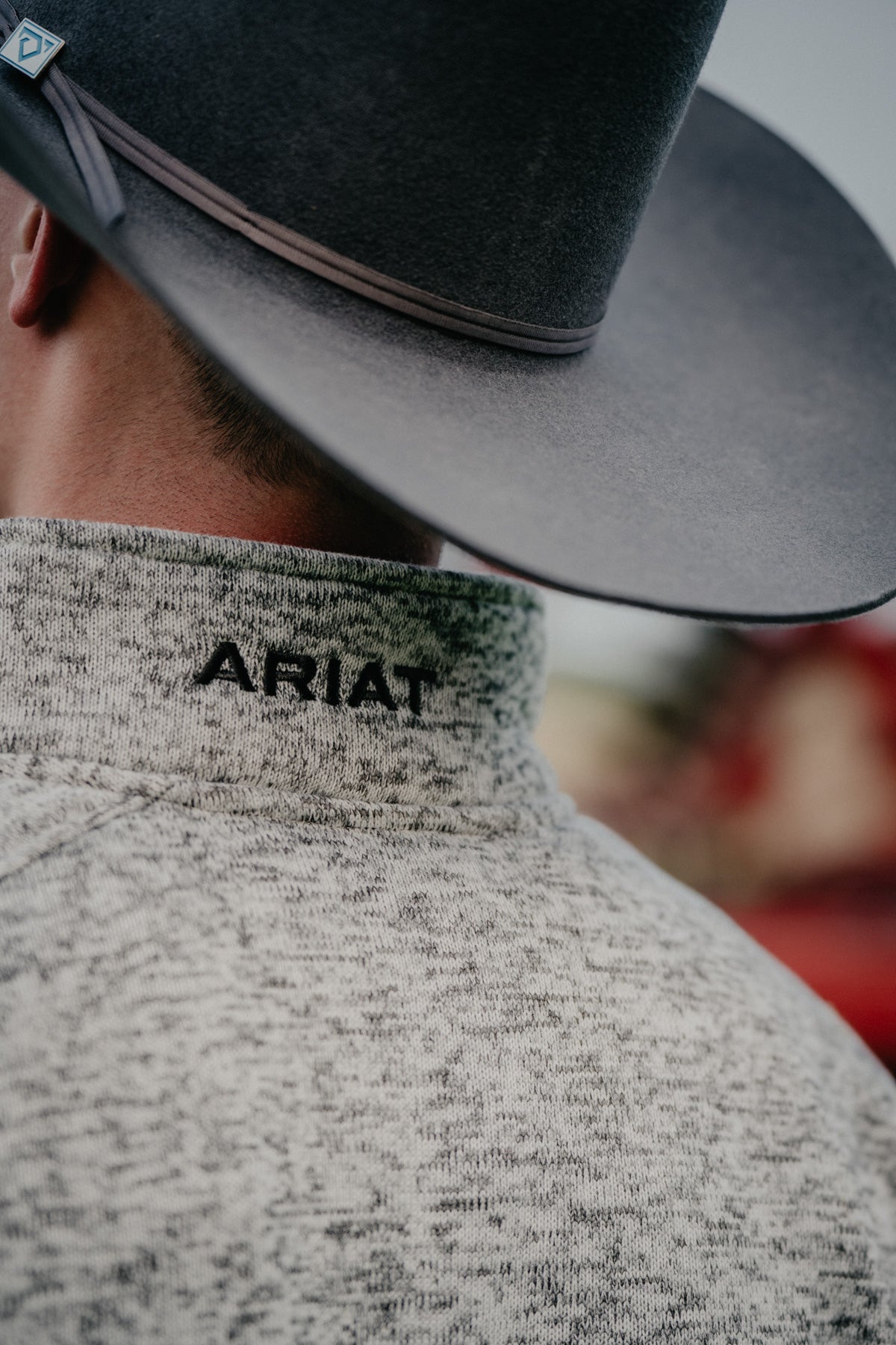 'Caldwell' Men's Grey 1/4 Zip Sweater by Ariat