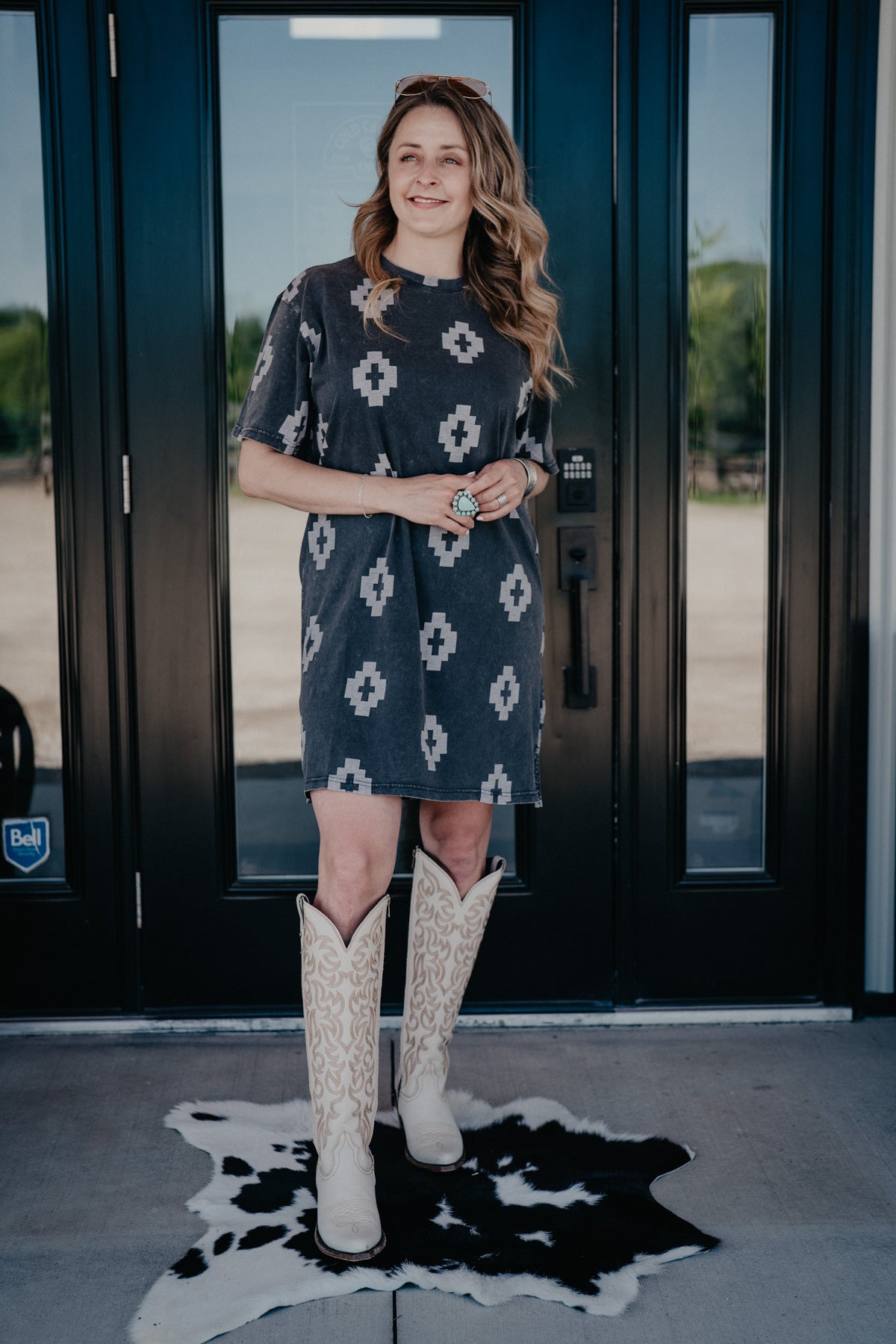 'Keeley' Women's Ariat Aztec T-Shirt Dress (XS-XXL)