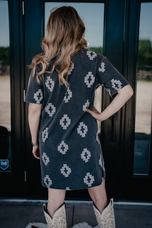 'Keeley' Women's Ariat Aztec T-Shirt Dress (XS-XXL)